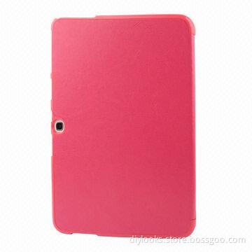 3-fold High Quality Crazy Horse Texture Horizontal Flip Leather Case for Samsung Galaxy Tab 3